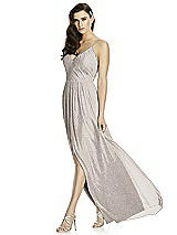 Front View Thumbnail - Taupe Silver Dessy Shimmer Bridesmaid Dress 2989LS