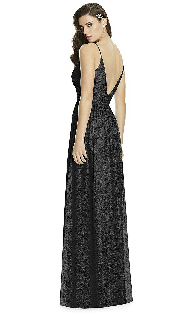 Back View - Black Silver Dessy Shimmer Bridesmaid Dress 2989LS