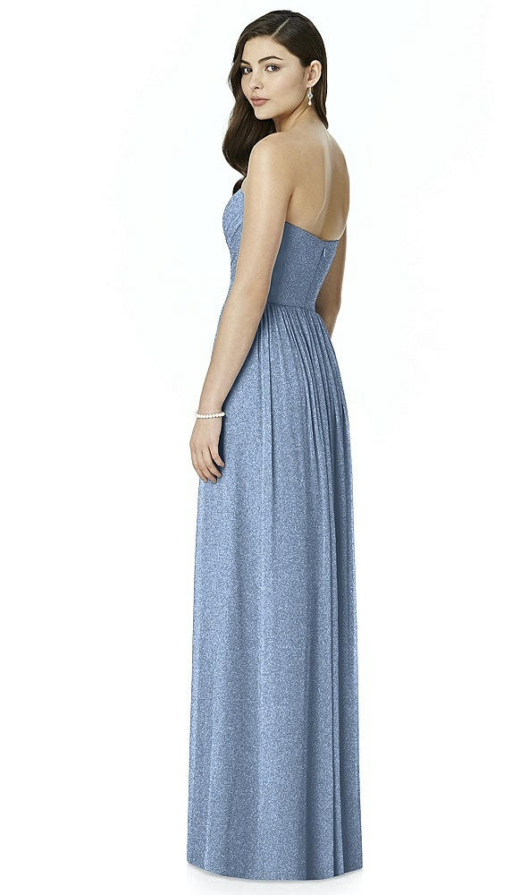 Back View - Cloudy Silver Dessy Shimmer Bridesmaid Dress 2991LS