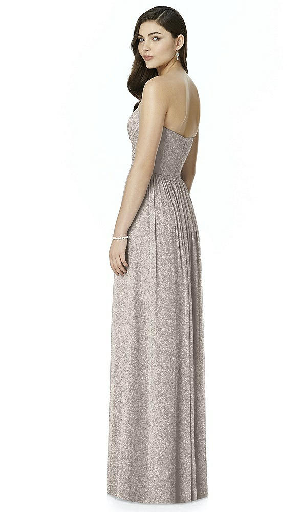 Back View - Taupe Silver Dessy Shimmer Bridesmaid Dress 2991LS
