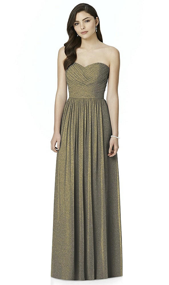 Front View - Mocha Gold Dessy Shimmer Bridesmaid Dress 2991LS
