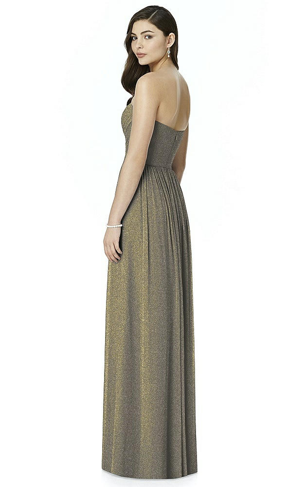 Back View - Mocha Gold Dessy Shimmer Bridesmaid Dress 2991LS