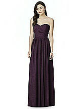Front View Thumbnail - Aubergine Silver Dessy Shimmer Bridesmaid Dress 2991LS