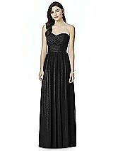 Front View Thumbnail - Black Silver Dessy Shimmer Bridesmaid Dress 2991LS