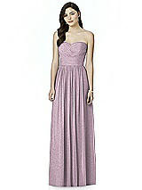 Front View Thumbnail - Suede Rose Silver Dessy Shimmer Bridesmaid Dress 2991LS