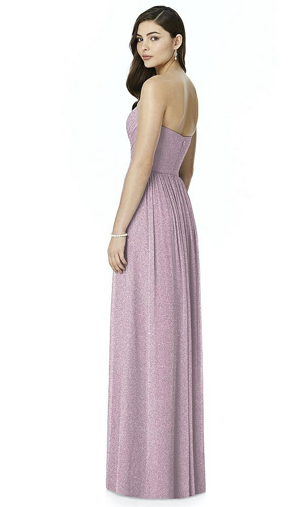 Back View - Suede Rose Silver Dessy Shimmer Bridesmaid Dress 2991LS