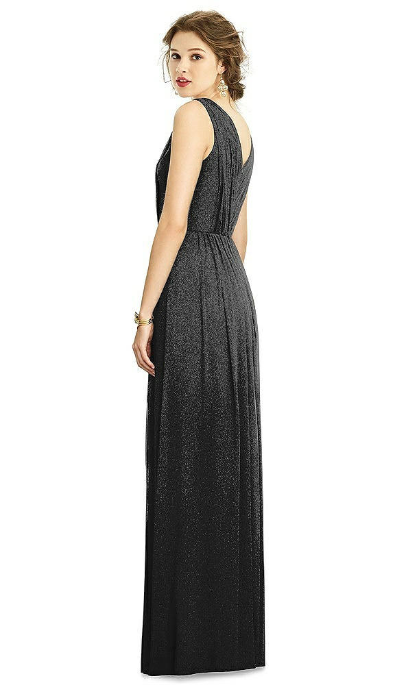 Back View - Black Silver Dessy Shimmer Bridesmaid Dress 3005LS
