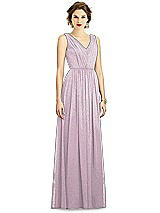 Front View Thumbnail - Suede Rose Silver Dessy Shimmer Bridesmaid Dress 3005LS