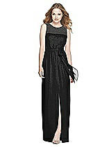Front View Thumbnail - Black Silver Dessy Shimmer Bridesmaid Dress 3025LS