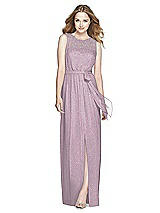 Front View Thumbnail - Suede Rose Silver Dessy Shimmer Bridesmaid Dress 3025LS