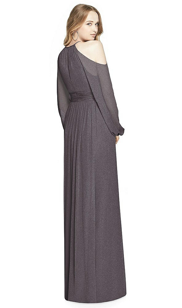 Back View - Stormy Silver Dessy Shimmer Bridesmaid Dress 3018LS