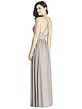 Rear View Thumbnail - Taupe Silver Dessy Shimmer Bridesmaid Dress 3019LS