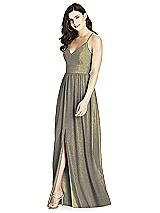 Front View Thumbnail - Mocha Gold Dessy Shimmer Bridesmaid Dress 3019LS