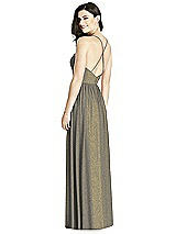 Rear View Thumbnail - Mocha Gold Dessy Shimmer Bridesmaid Dress 3019LS