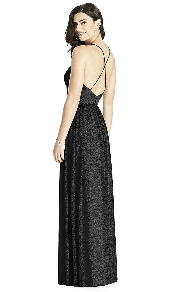 Back View - Black Silver Dessy Shimmer Bridesmaid Dress 3019LS