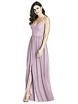 Front View Thumbnail - Suede Rose Silver Dessy Shimmer Bridesmaid Dress 3019LS
