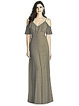 Front View Thumbnail - Mocha Gold Dessy Shimmer Bridesmaid Dress 3020LS