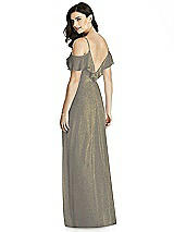 Rear View Thumbnail - Mocha Gold Dessy Shimmer Bridesmaid Dress 3020LS