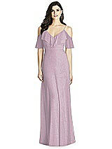 Front View Thumbnail - Suede Rose Silver Dessy Shimmer Bridesmaid Dress 3020LS
