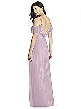 Rear View Thumbnail - Suede Rose Silver Dessy Shimmer Bridesmaid Dress 3020LS