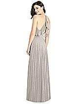 Front View Thumbnail - Taupe Silver Dessy Shimmer Bridesmaid Dress 3021LS