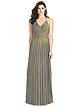 Rear View Thumbnail - Mocha Gold Dessy Shimmer Bridesmaid Dress 3021LS