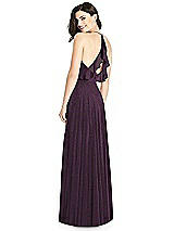 Front View Thumbnail - Aubergine Silver Dessy Shimmer Bridesmaid Dress 3021LS