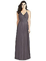 Rear View Thumbnail - Stormy Silver Dessy Shimmer Bridesmaid Dress 3021LS