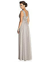 Rear View Thumbnail - Taupe Silver Dessy Shimmer Bridesmaid Dress 3026LS