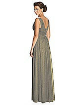 Rear View Thumbnail - Mocha Gold Dessy Shimmer Bridesmaid Dress 3026LS