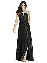 Front View Thumbnail - Black Silver Dessy Shimmer Bridesmaid Dress 3041LS