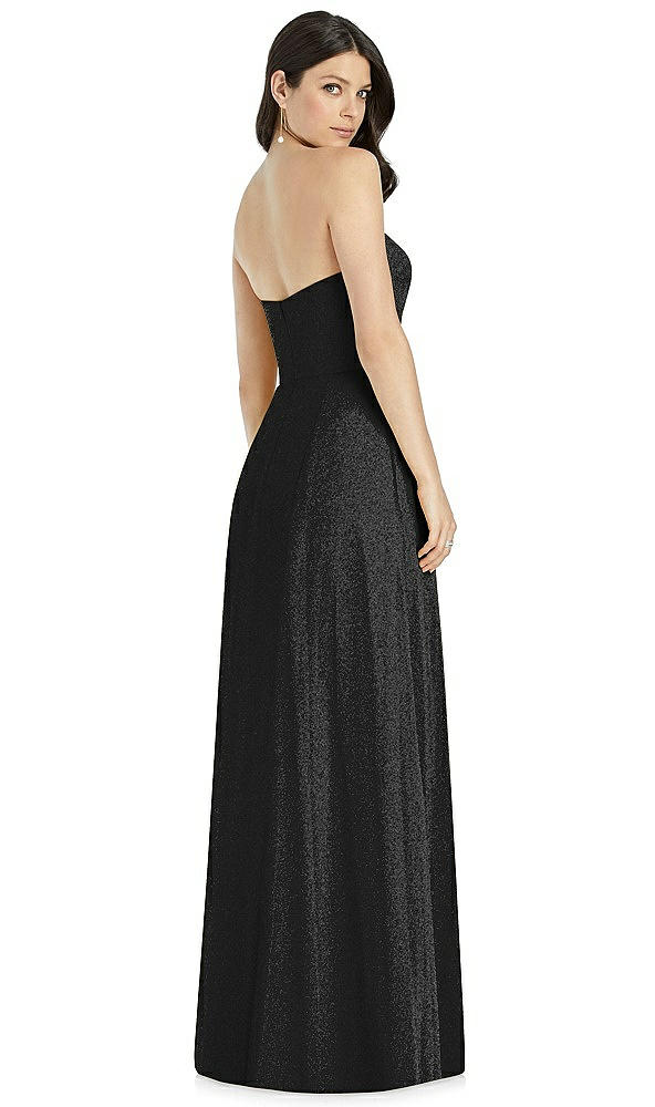 Back View - Black Silver Dessy Shimmer Bridesmaid Dress 3041LS