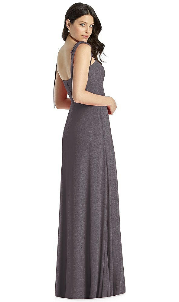 Back View - Stormy Silver Dessy Shimmer Bridesmaid Dress 3042LS