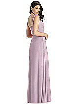 Rear View Thumbnail - Suede Rose Silver Dessy Shimmer Bridesmaid Dress 3042LS