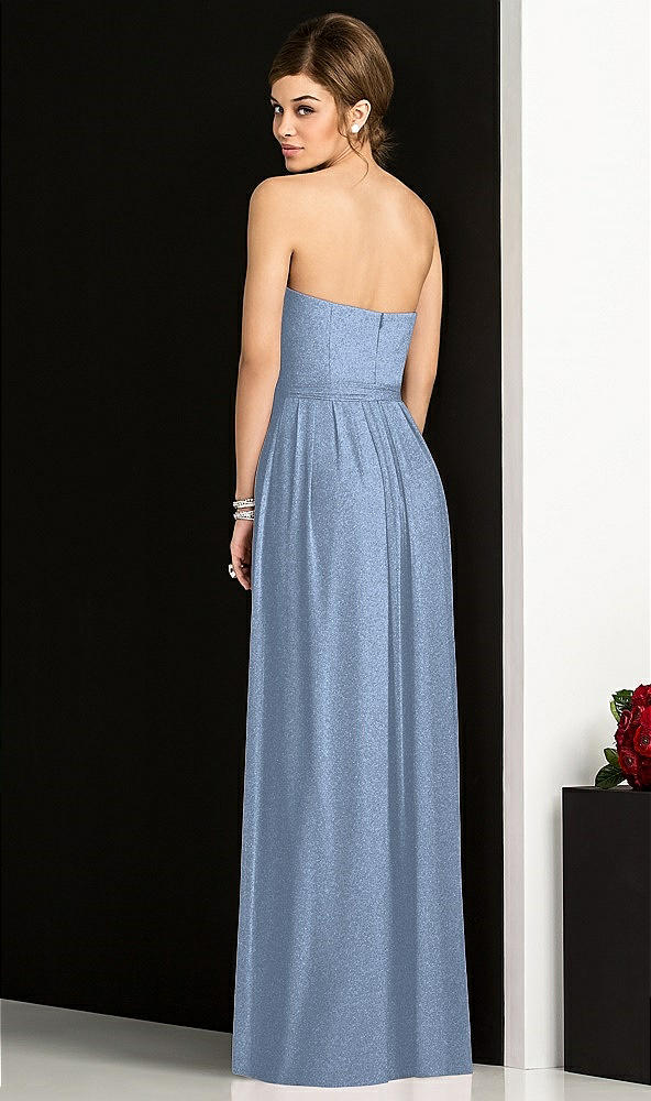 Back View - Cloudy Silver After Six Shimmer Bridesmaid Dress 6678LS