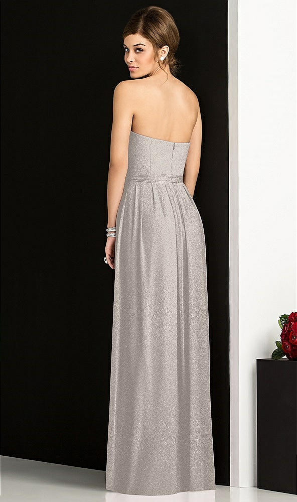 Back View - Taupe Silver After Six Shimmer Bridesmaid Dress 6678LS