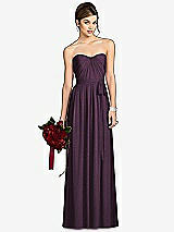 Front View Thumbnail - Aubergine Silver After Six Shimmer Bridesmaid Dress 6678LS