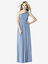 Front View Thumbnail - Cloudy Silver After Six Shimmer Bridesmaid Dress 6706LS