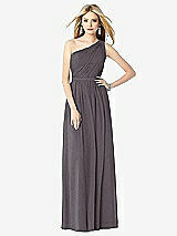 Front View Thumbnail - Stormy Silver After Six Shimmer Bridesmaid Dress 6706LS