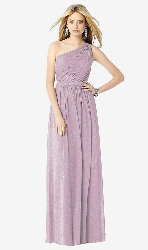 Front View - Suede Rose Silver After Six Shimmer Bridesmaid Dress 6706LS