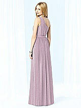 Rear View Thumbnail - Suede Rose Silver After Six Shimmer Bridesmaid Dress 6706LS