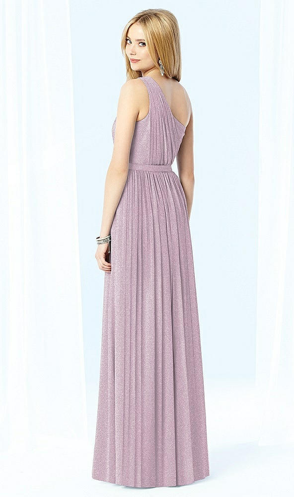 Back View - Suede Rose Silver After Six Shimmer Bridesmaid Dress 6706LS