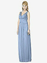 Front View Thumbnail - Cloudy Silver After Six Shimmer Bridesmaid Dress 6711LS