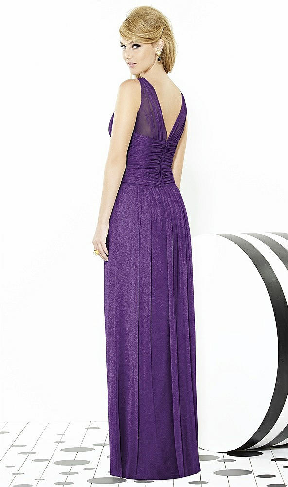Back View - Majestic Gold After Six Shimmer Bridesmaid Dress 6711LS