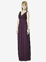 Front View Thumbnail - Aubergine Silver After Six Shimmer Bridesmaid Dress 6711LS