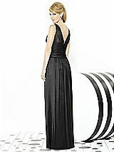 Rear View Thumbnail - Black Silver After Six Shimmer Bridesmaid Dress 6711LS