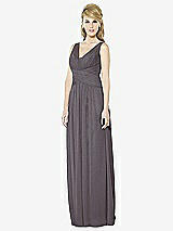 Front View Thumbnail - Stormy Silver After Six Shimmer Bridesmaid Dress 6711LS