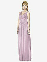 Front View Thumbnail - Suede Rose Silver After Six Shimmer Bridesmaid Dress 6711LS
