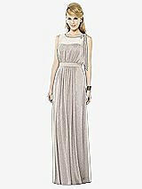 Front View Thumbnail - Taupe Silver After Six Shimmer Bridesmaid Dress 6714LS