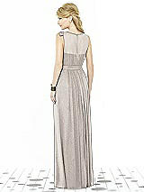 Rear View Thumbnail - Taupe Silver After Six Shimmer Bridesmaid Dress 6714LS